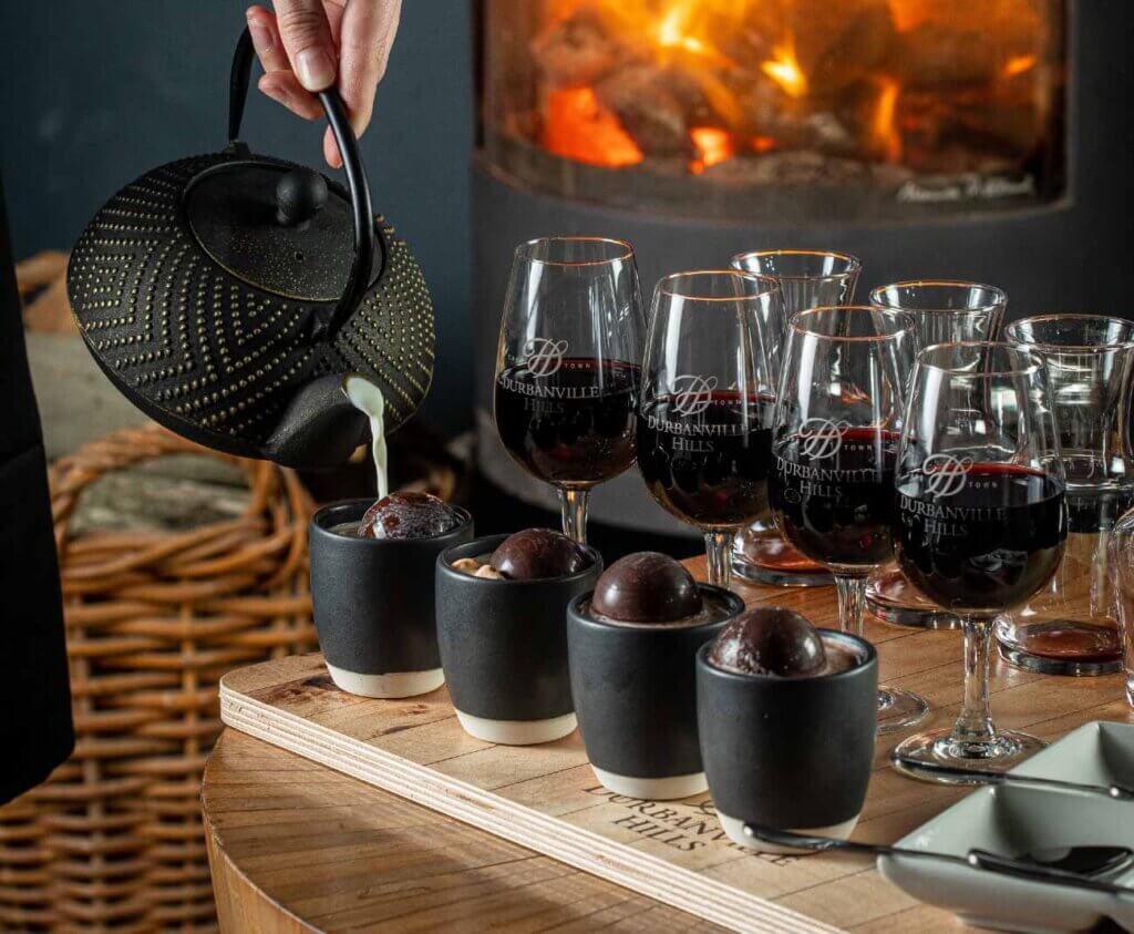 Hot chocolate and wine tasting at Durbanville Hills
